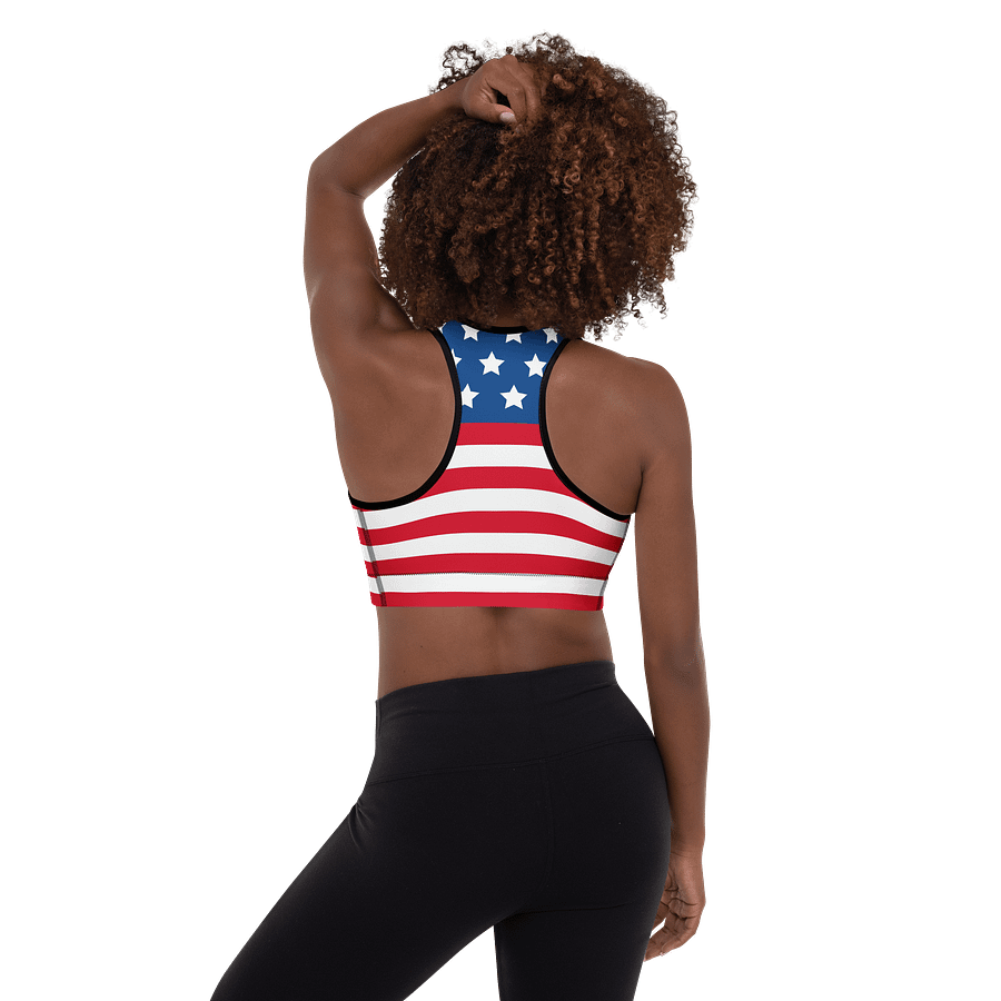 Stars and Stripes All-Over Padded Sports Bra product image (3)