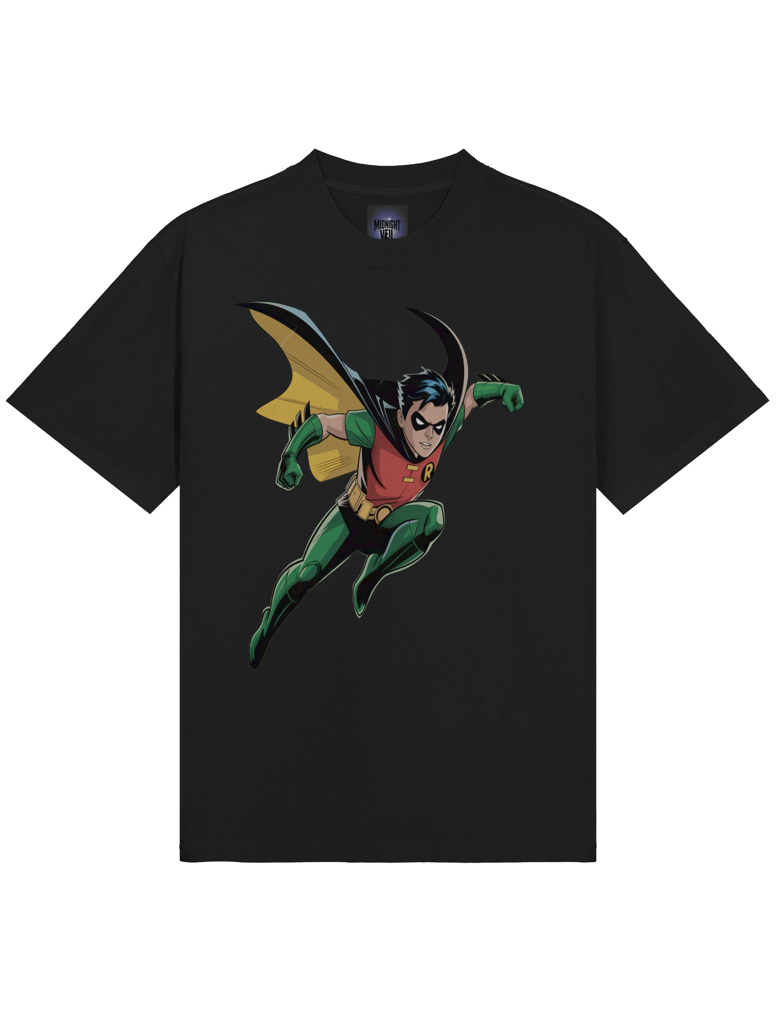 Robin Caped Leap Oversized Faded T-Shirt product image (5)