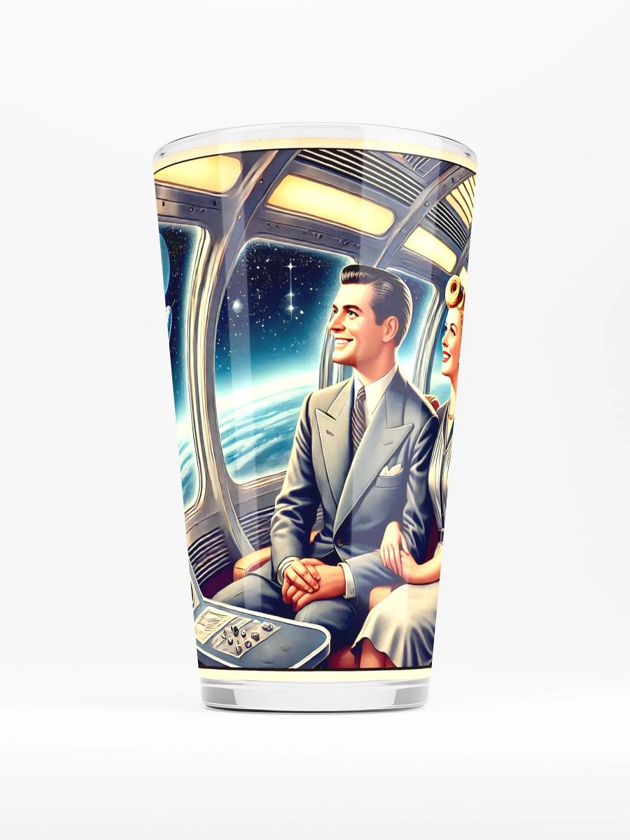 Vintage Space Travel Pint Glass product image (2)