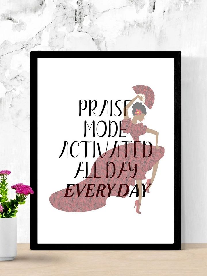 Praise Mode Activated Printable Wall Art. product image (2)