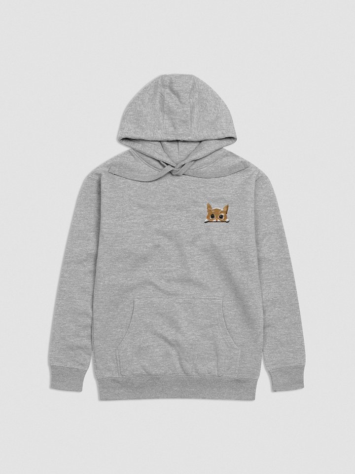 Peekaboo Cat Embroidered Hoodie – Cute Minimal Cat Lover Sweatshirt product image (1)