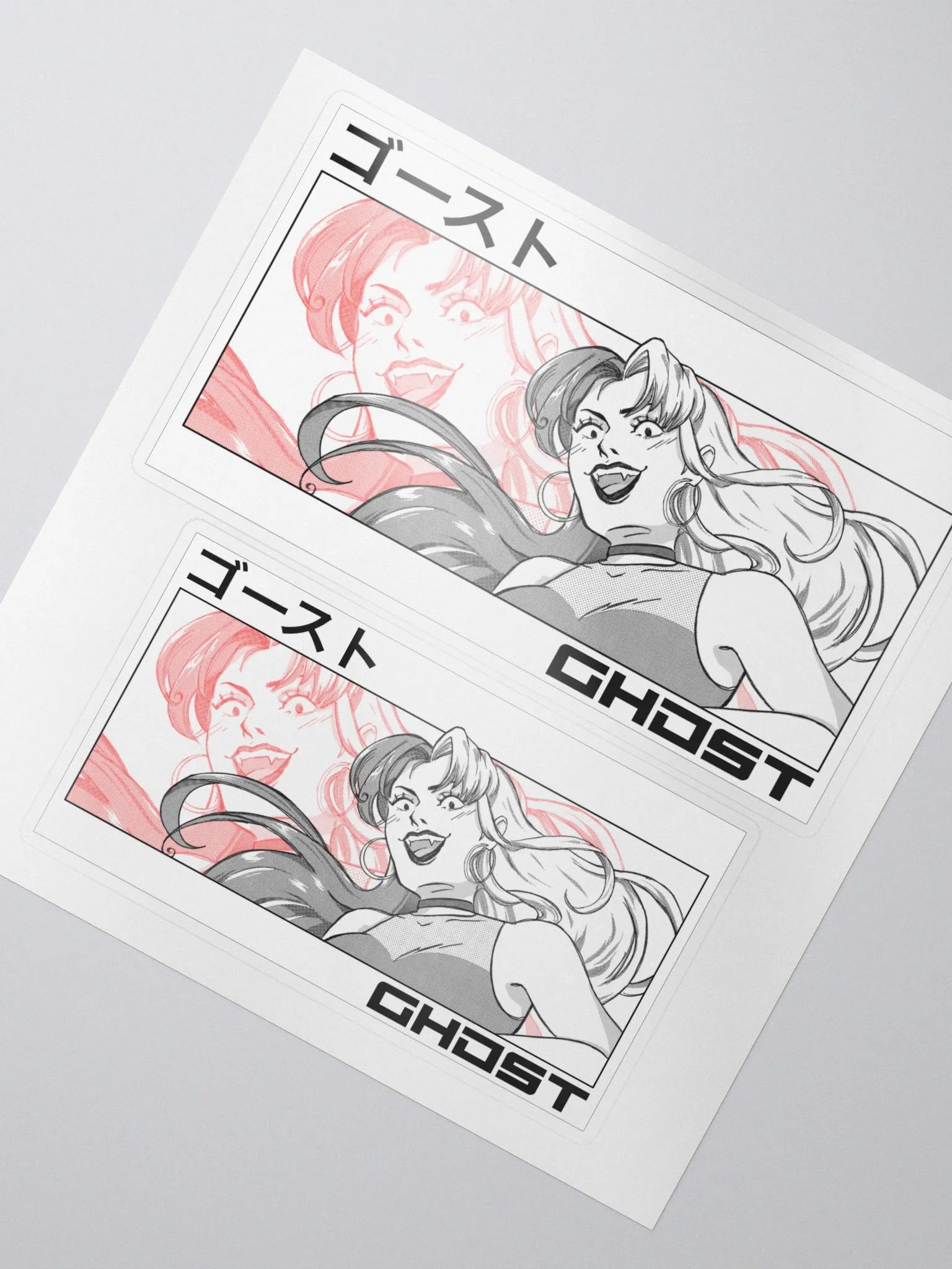 DUAL GHOST Square-Cut stickers product image (2)