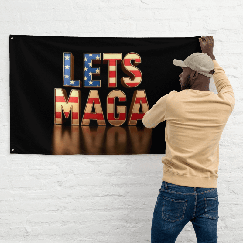 Patriotic LETS MAGA - Flag Wall Art product image (1)