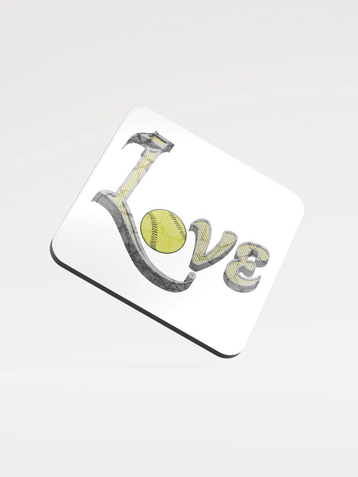 Love Softball Cork Coaster product image (1)