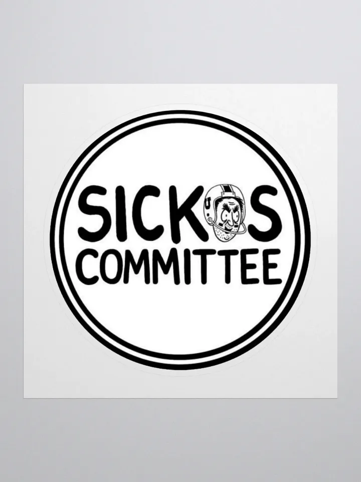 Sickos Committee Circle Logo Sticker with Helmet product image (1)