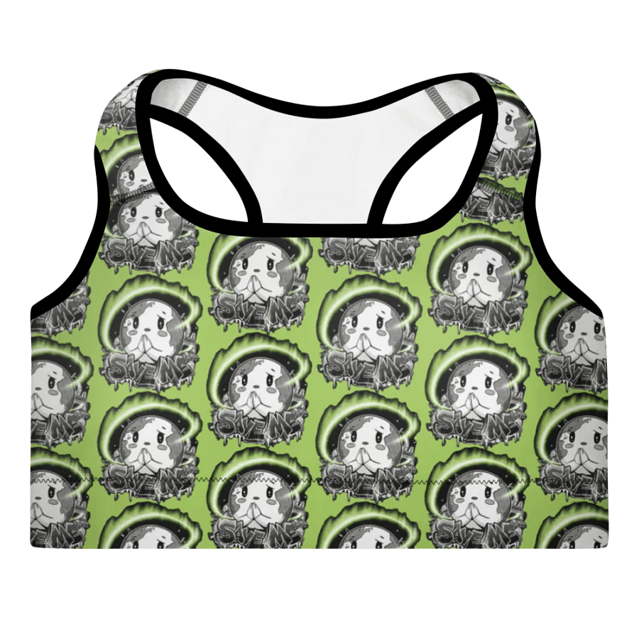 Save Me: A Plea from Planet Earth All-Over Print Padded Sports Bra 🌍 product image (8)