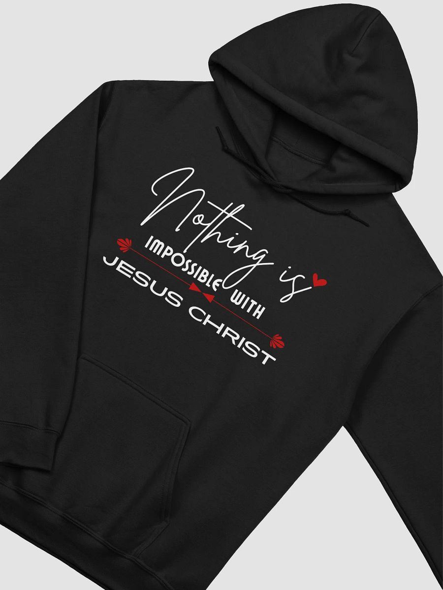 Nothing Is Impossible With Jesus Christ, Gildan Hoodie product image (4)