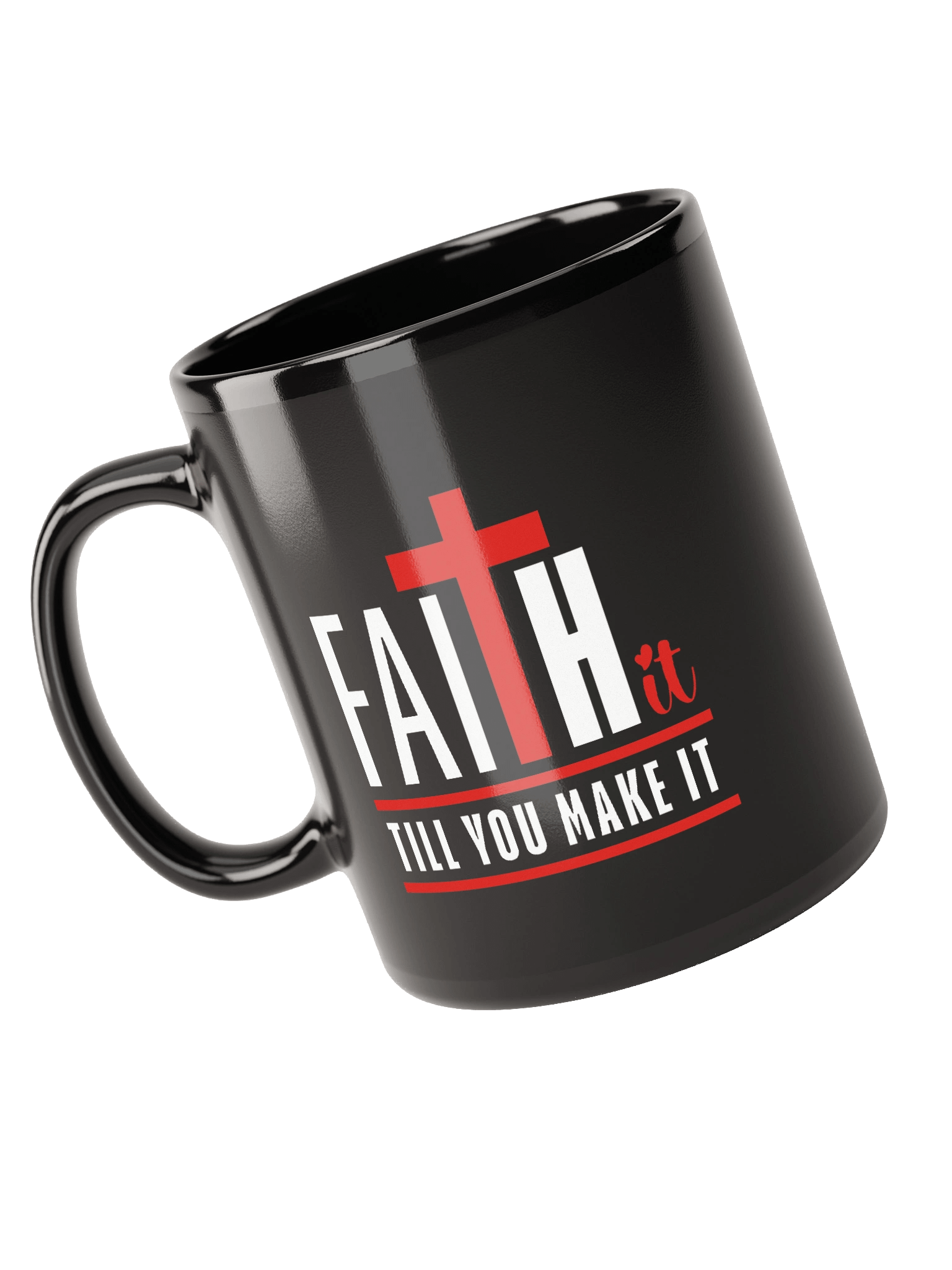 Faith It ’Til You Make It Christian Mug | Inspirational Coffee Mug for Women | Faith-Based Morning Motivation Cup product image (5)