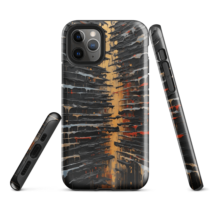 Tough Phone Case for iPhone® - Abstract Palette Knife Oil Painting 