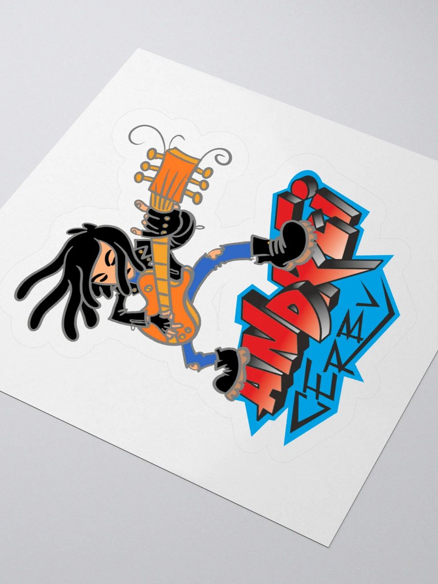 Rockin' Guitarist Kiss Cut Stickers product image (11)