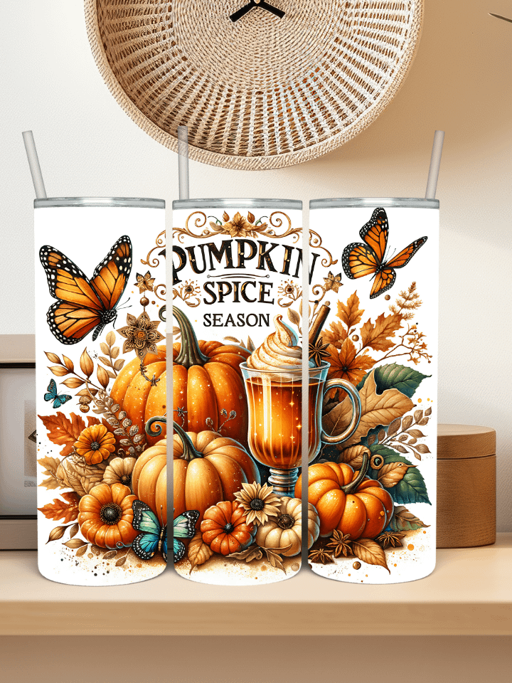 Pumpkin Spice Autumn Bliss, Fall Stainless Steel Tumbler product image (2)