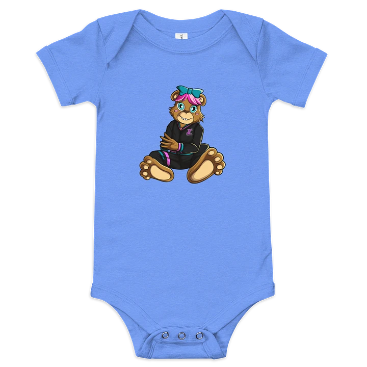 Sitting Girl Bear Bella+Canvas Baby Short Sleeve One Piece product image (1)