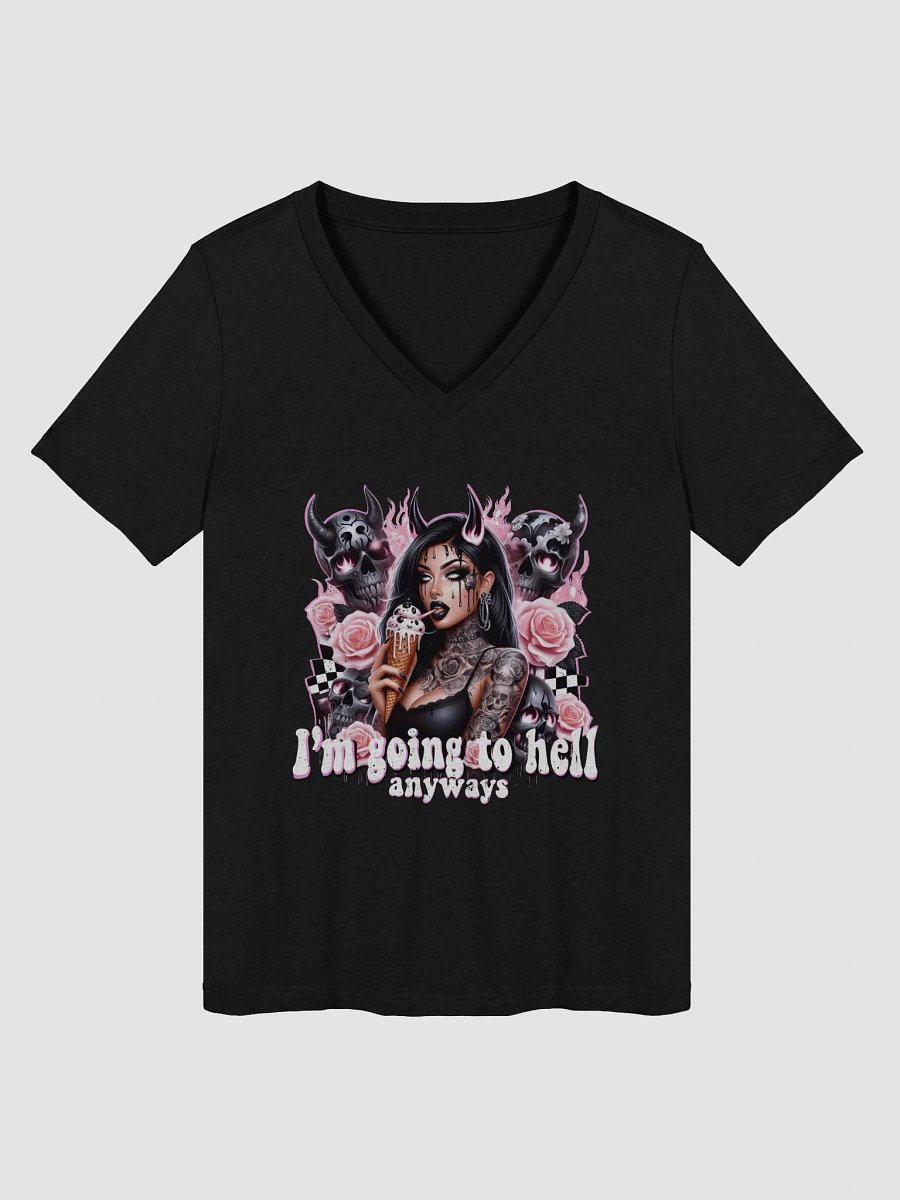 Hellish Temptation Women's V-Neck Tee product image (1)