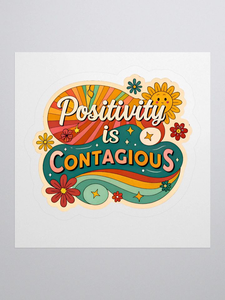 Positivity Burst Kiss Cut Sticker product image (2)