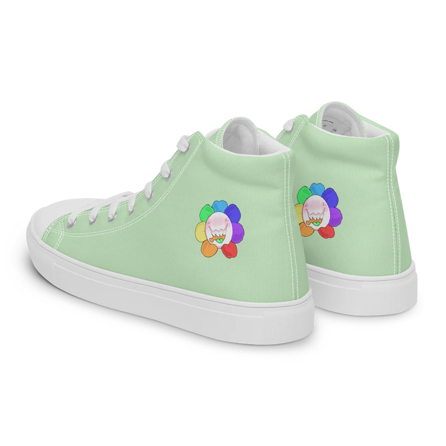 Pastel Green and White Flower Sneakers product image (4)