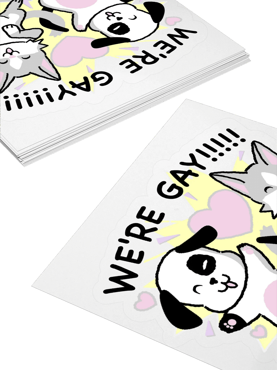 We're Gay!!!! animals sticker product image (10)