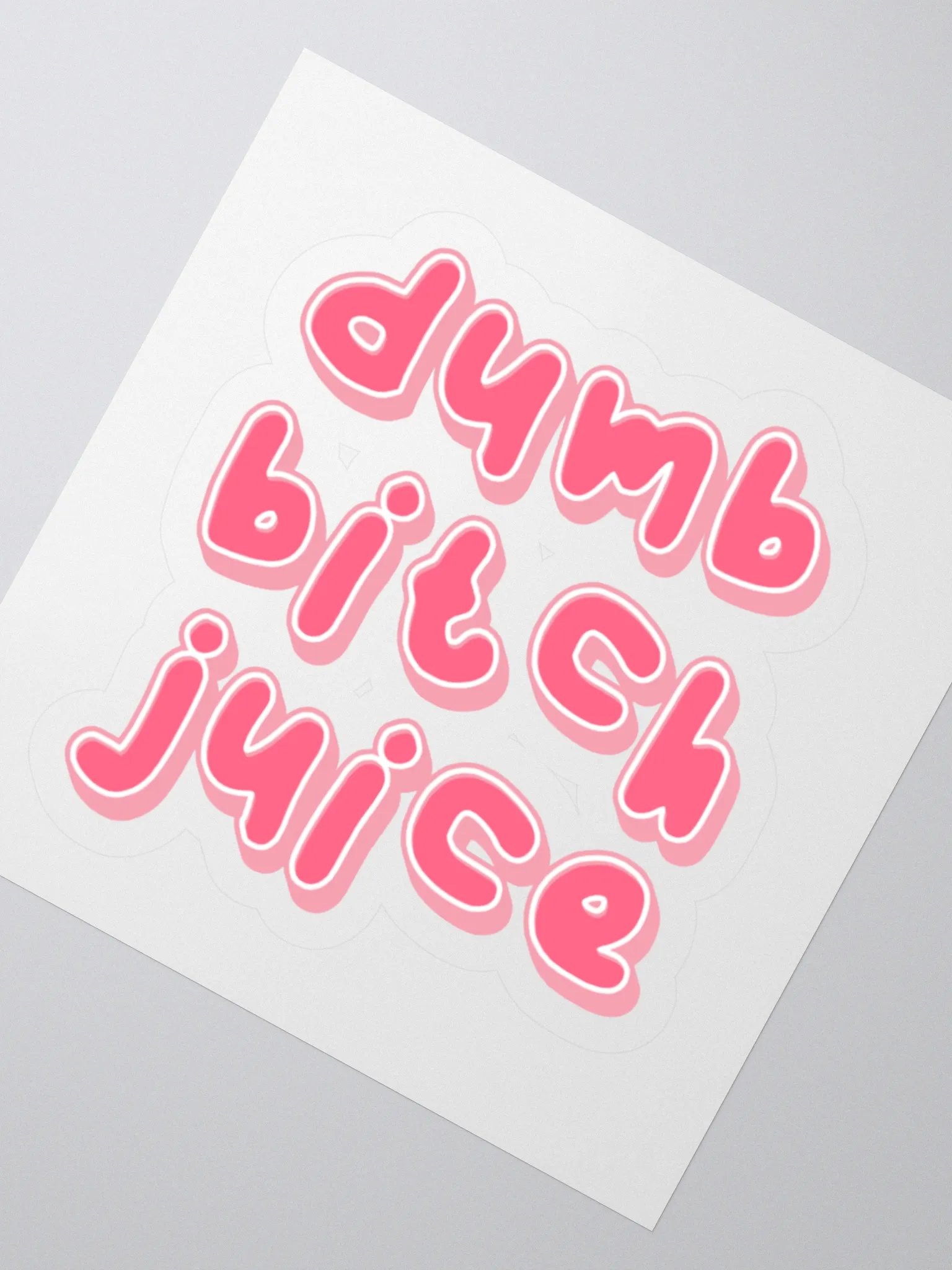 Dumb Bitch Juice Sticker - Pink product image (6)