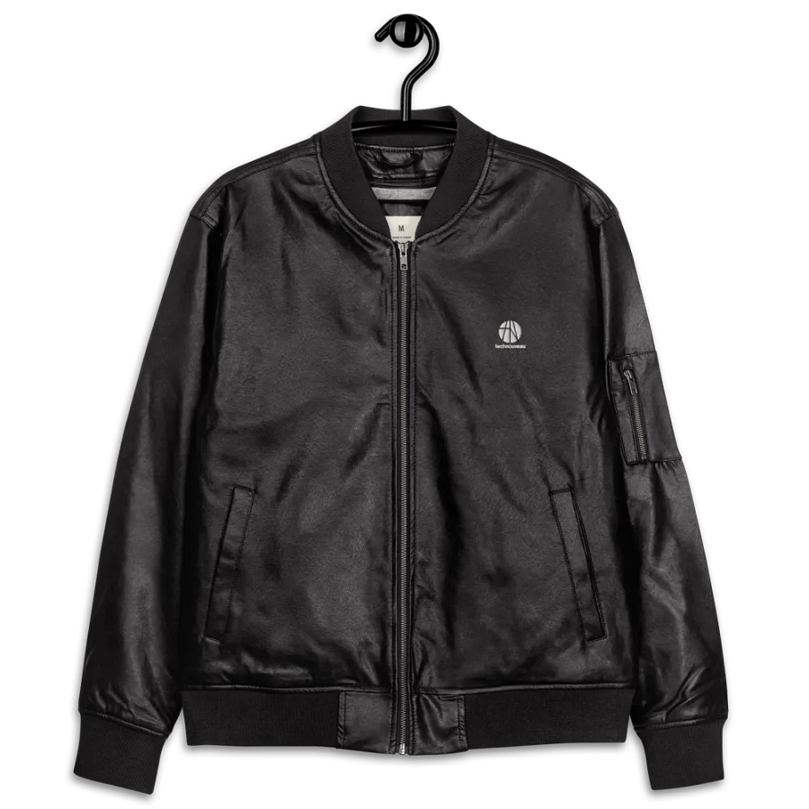 Technouveau Faux Leather Bomber Jacket product image (12)