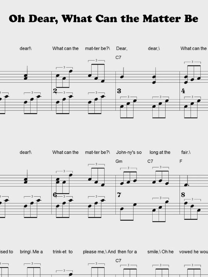 Oh Dear, What Can the Matter Be - CS - Piano sheet music product image (1)