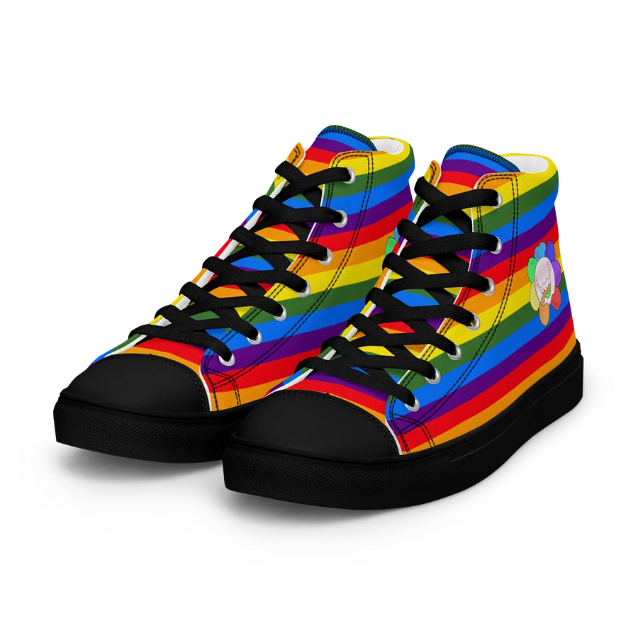 Rainbow and Black Flower Sneakers product image (6)