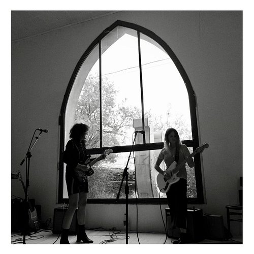 Our sweet sisters playing and celebrating their new album on summer solstice in an adorable chapel. Marfa,Texas. @wrongmarfa ...