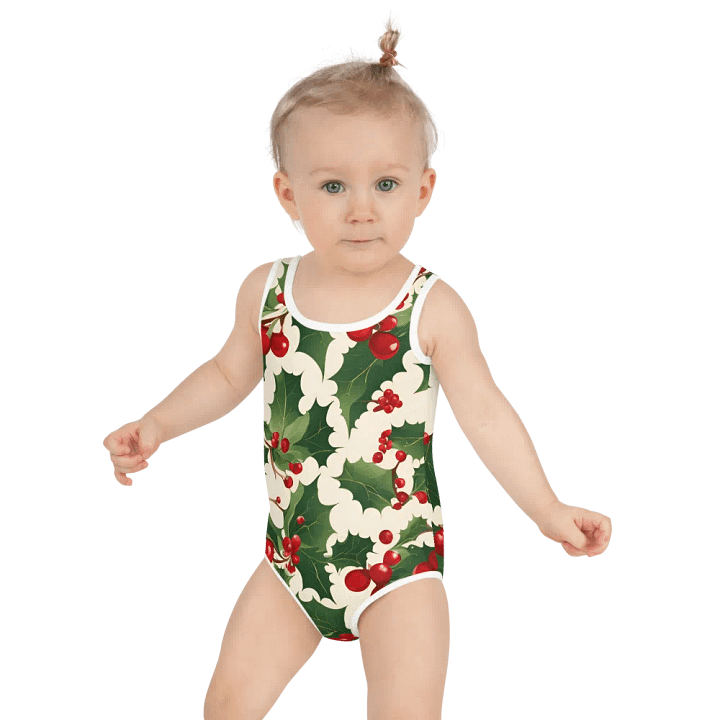 Festive Holly Kids Swimsuit product image (2)
