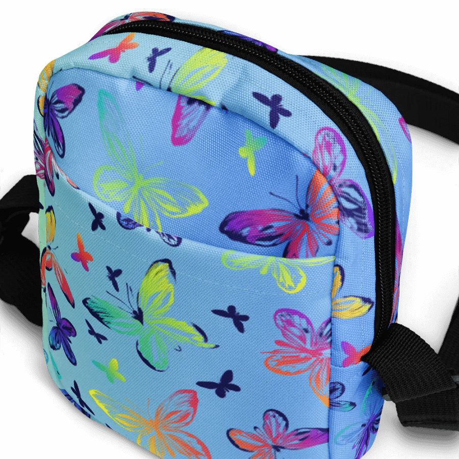 Butterfly powder blue Crossbody Bag for nature enthusiasts product image (10)