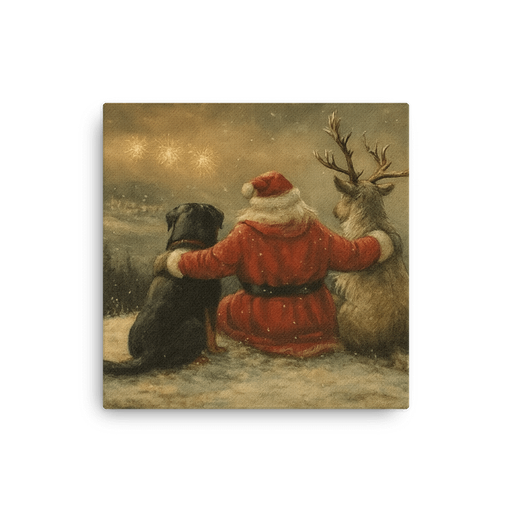 Rottweiler, Reindeer & Santa Thin Canvas product image (1)