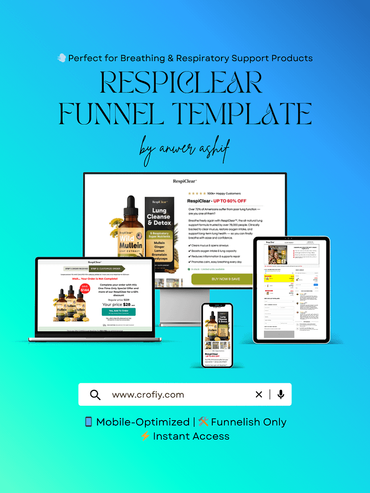 RespiClear Funnelish Templates product image (1)