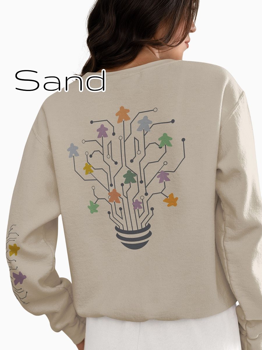 Meeple Flowerpot Sweatshirt for Board Gamers on Sand product image (1)