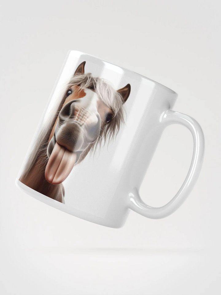 Rude Horse #Humorous Glossy Mug - White product image (2)