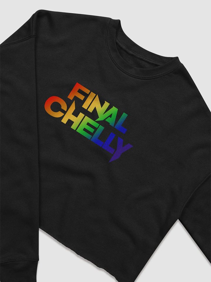 Pride Final Chelly Logo Womens Fleece Crop Top Printed Sweatshirt product image (2)
