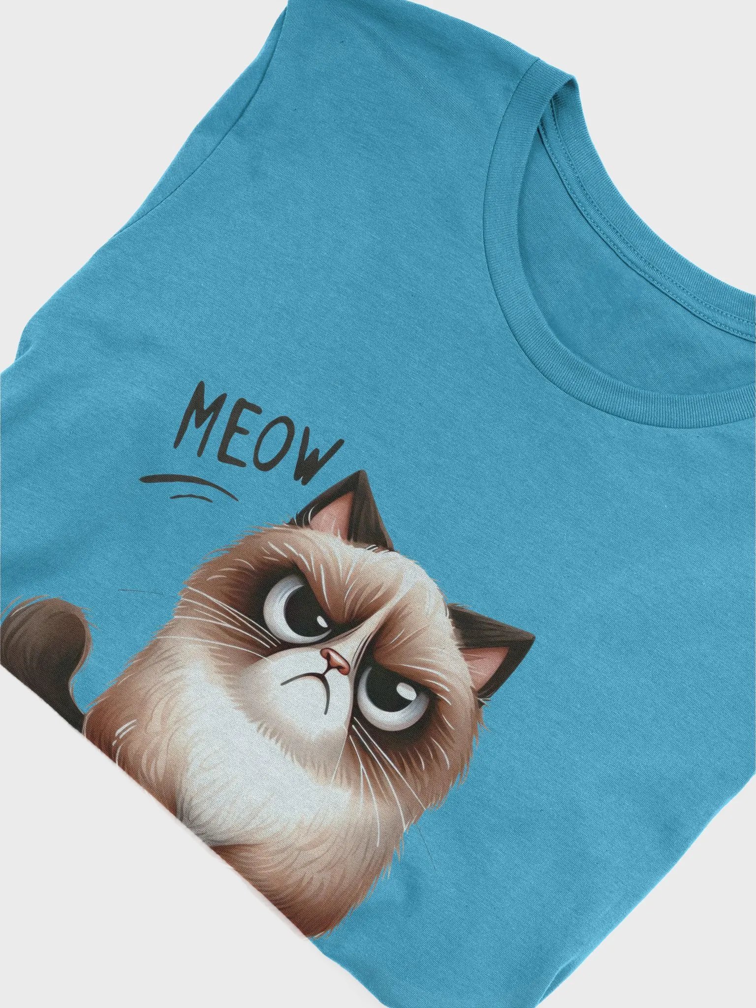 Grumpy Cat 'Meow' T-Shirt – Funny and Adorable Cat Lover Design product image (6)
