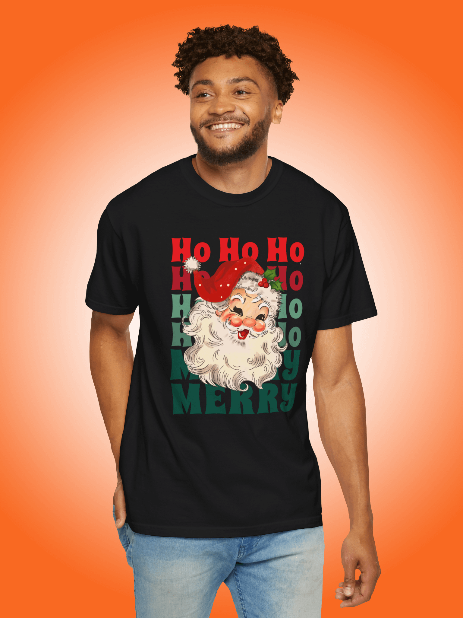 Ho Ho Ho Merry Merry Retro Santa product image (1)