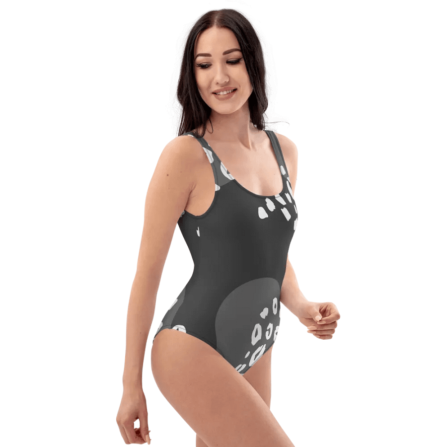 Grey Flowing Waves All-Over Swimsuit product image (3)