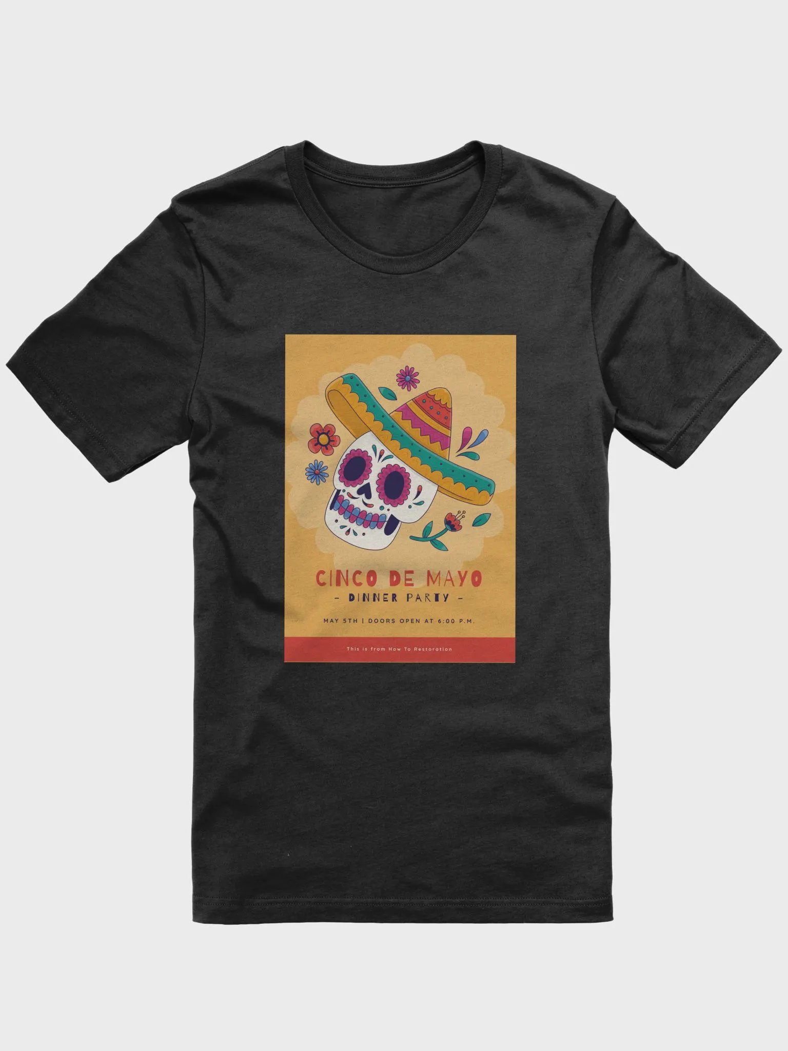 Fiesta Skull Cinco de Mayo T-Shirt product image (1)