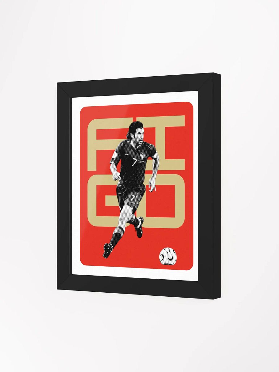 Luís Figo BW Portugal Name Art Framed Print product image (1)