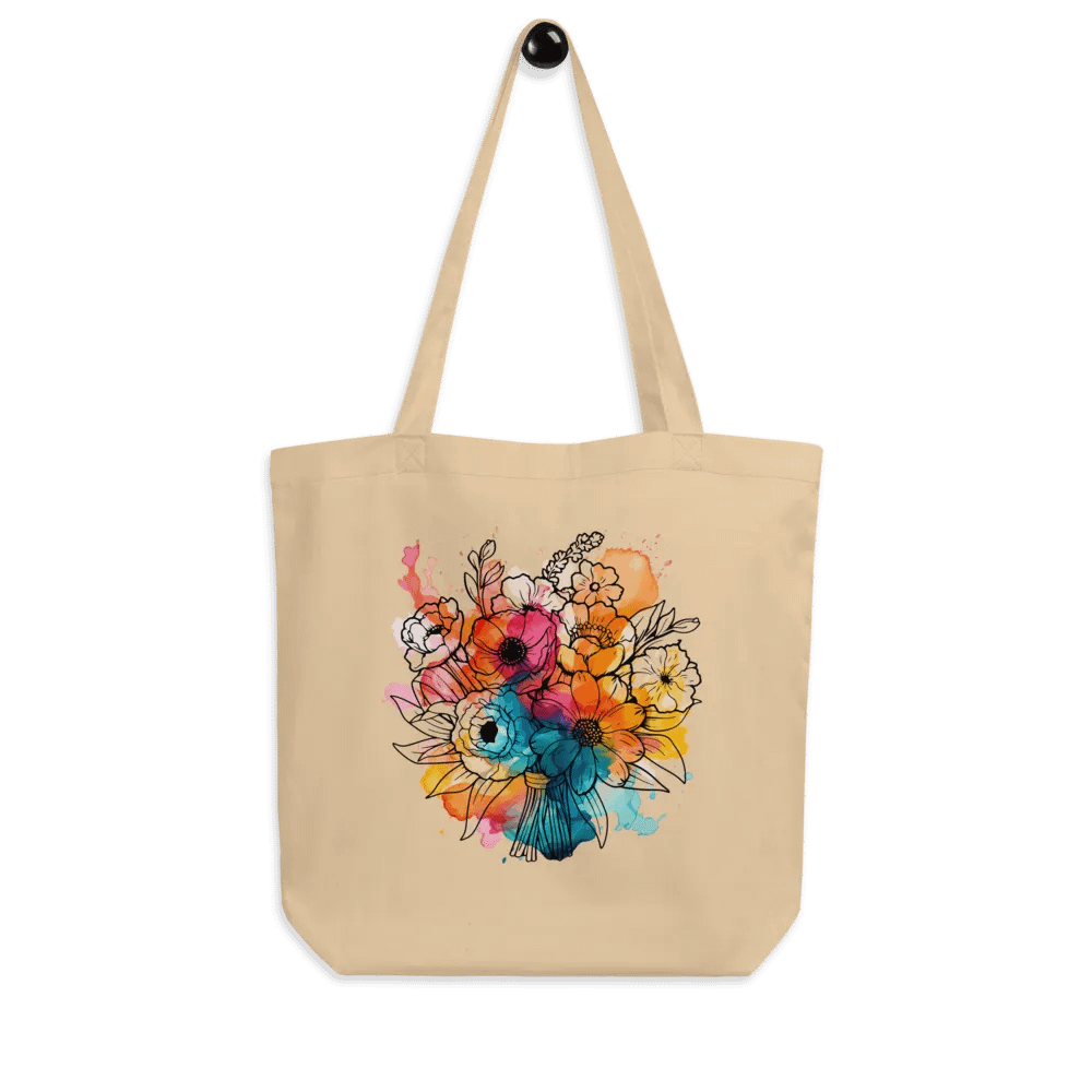 Vibrant Floral Splendor Eco Tote Bag product image (10)