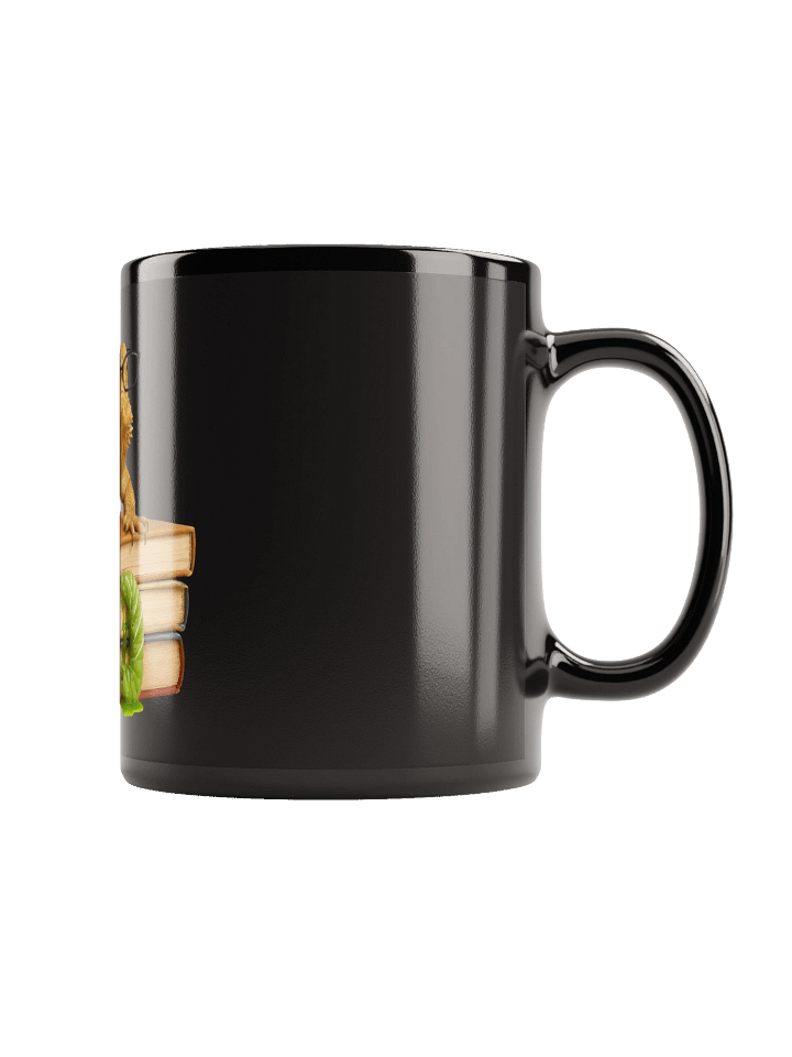 'BOOK WORM' BLACK MUG product image (1)