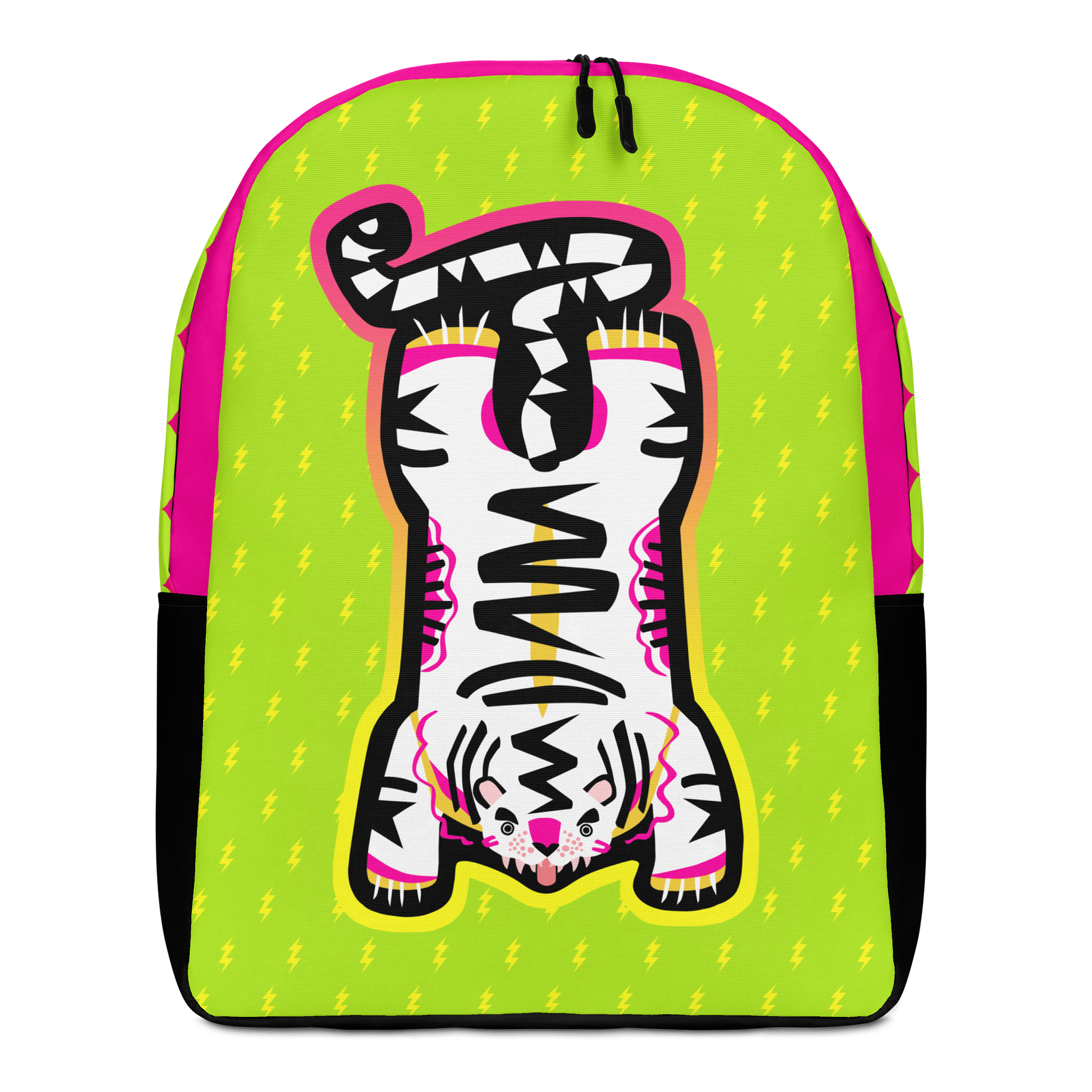 Lime and Pink Tiger Backpack product image (3)