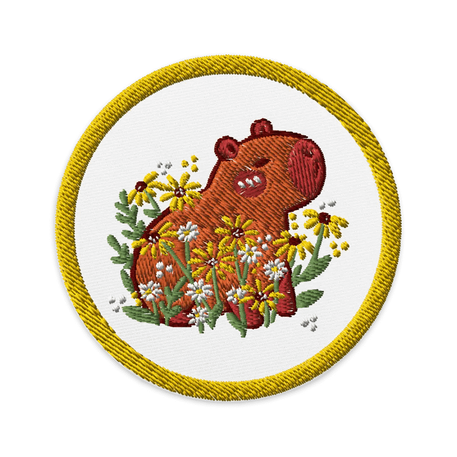 Peaceful Capybara Embroidered Patch product image (2)