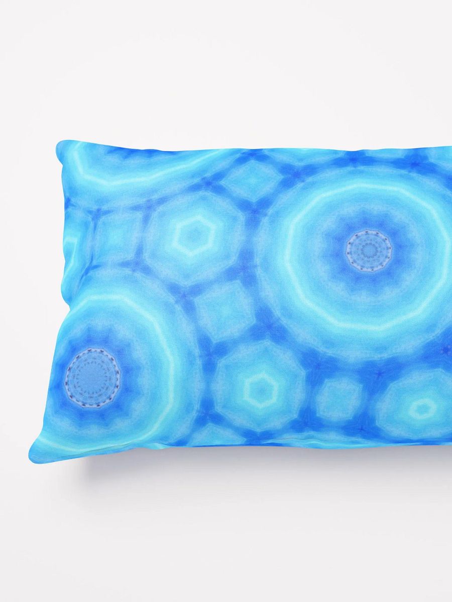 Abstract Circular Pattern in Blues Throw Pillow product image (4)