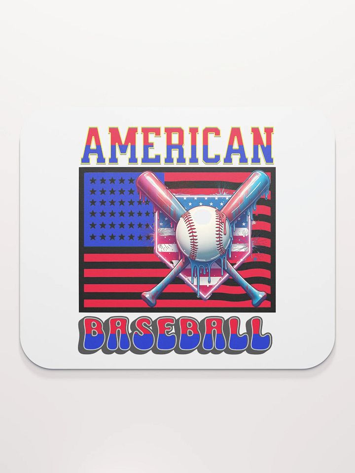 American Baseball Flag Glory Mouse Pad product image (1)