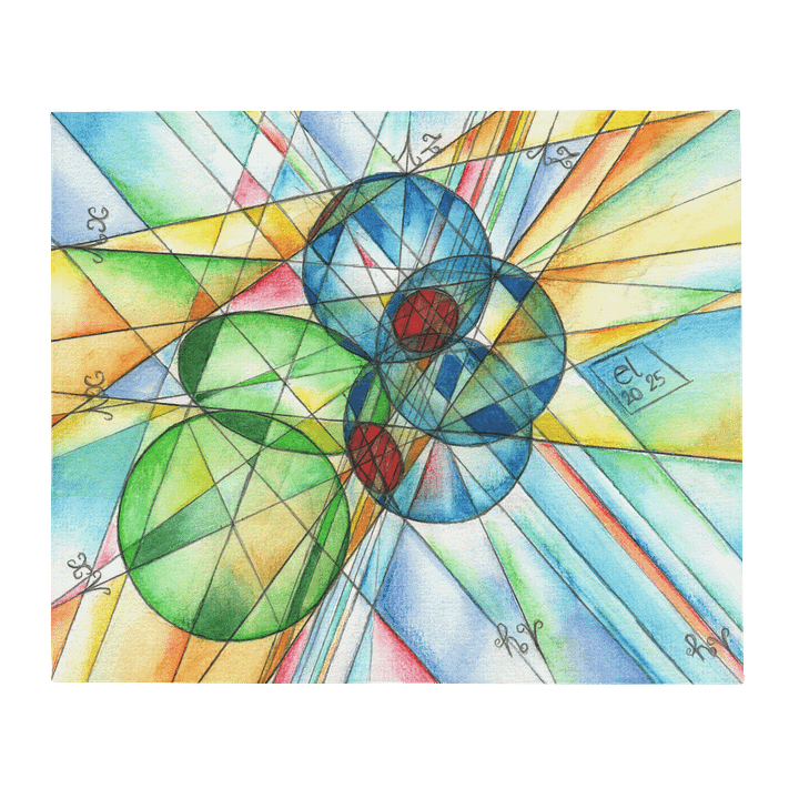 Circles to Circles #2 - Stereographic Projection Mathematical Art Blanket product image (1)