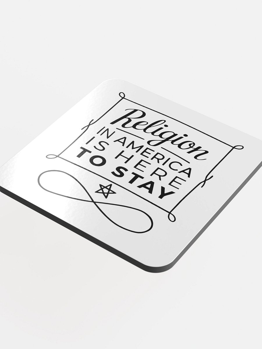 "Religion in America Is Here to Stay" glossed cork coasters product image (4)