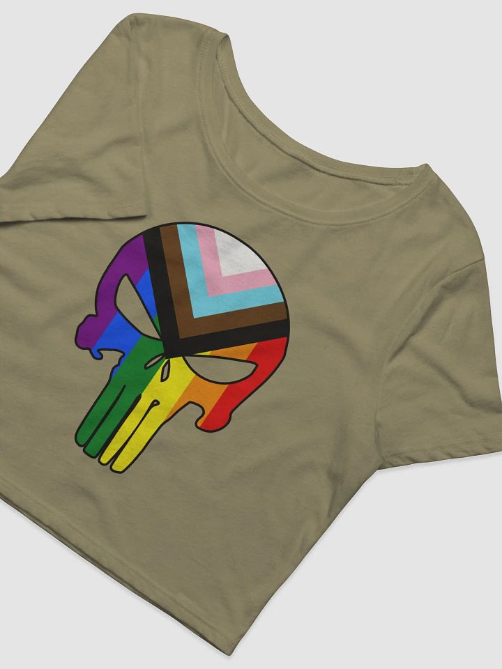 Thin Rainbow Line - Punisher Cropped Tee product image (4)
