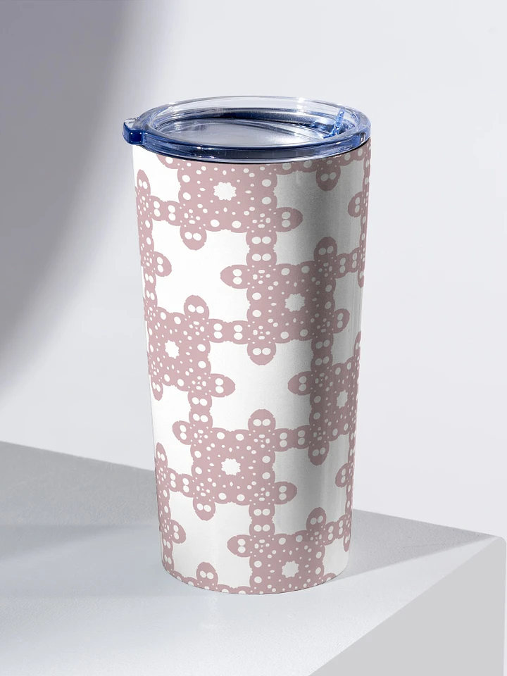 Stainless Steel Tumbler - 20oz - Reef Maze - Old Pink on White product image (1)