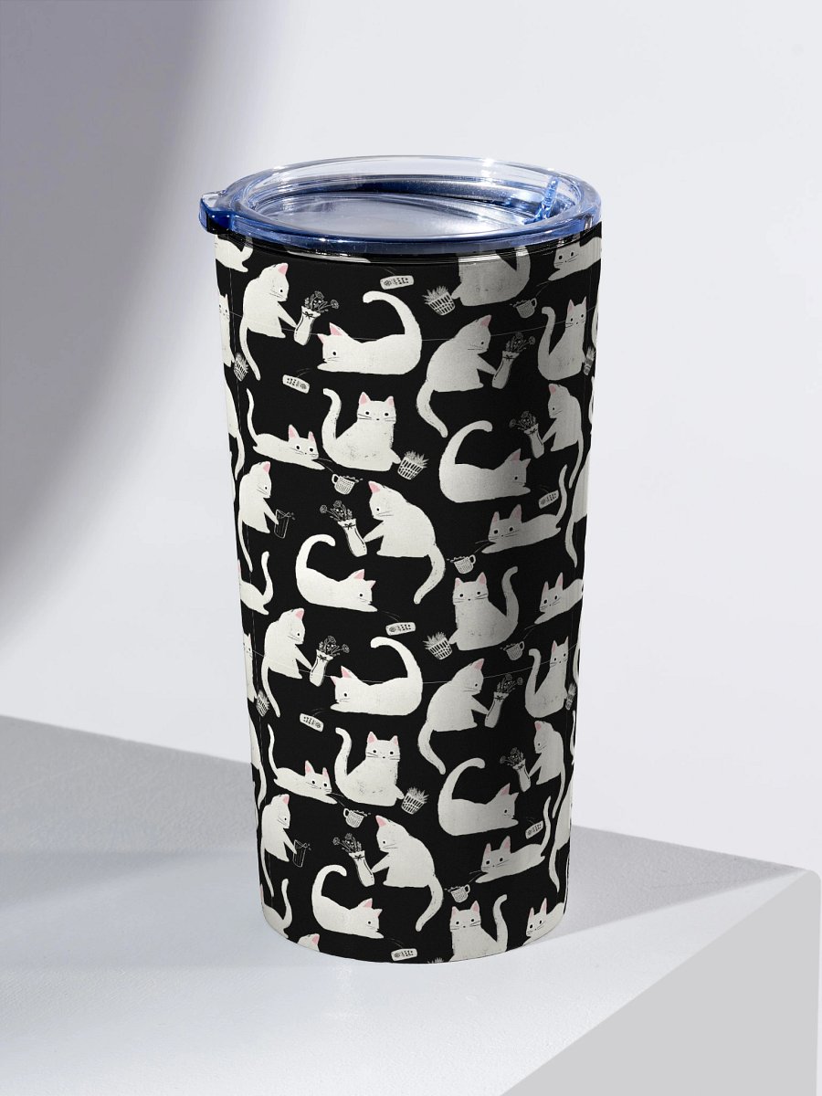 Bad Cats Knocking Stuff Over Tumbler, Black product image (2)