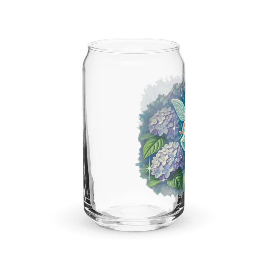 Blue Hydrangea Fairy Can Shaped Glass product image (40)