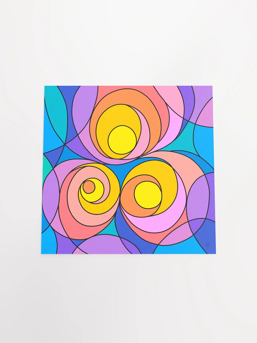 Vibrant Spiral Symphony Poster - Abstract Square No. 1 product image (4)
